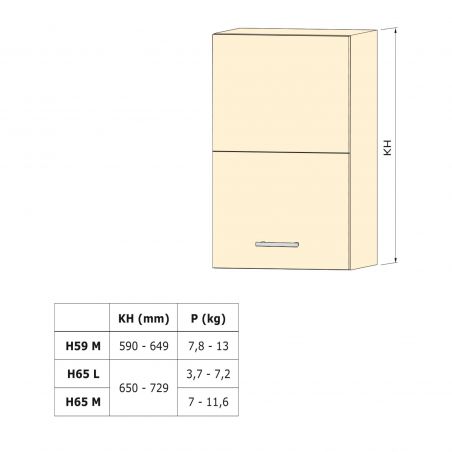 Jeu de 2 compas pour portes relevables doubles Agile Flap, Poids 7,8 - 13kg, Gris anthracite
