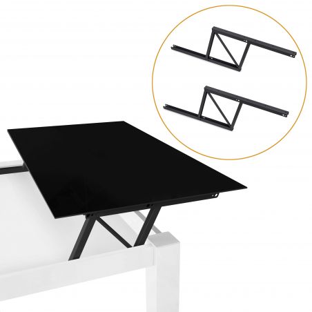 Mécanisme de levage pour table basse, hauteur d'élévation 192 mm, Noir Mécanisme de levage pour table basse, hauteur d'élévation 192 mm, Noir