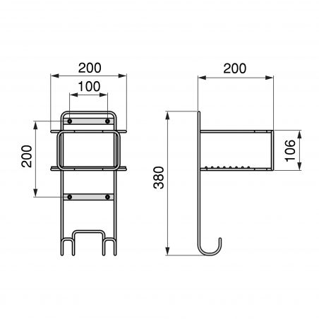 Porte-fer et planche à repasser, Chromé Porte-fer et planche à repasser, Chromé