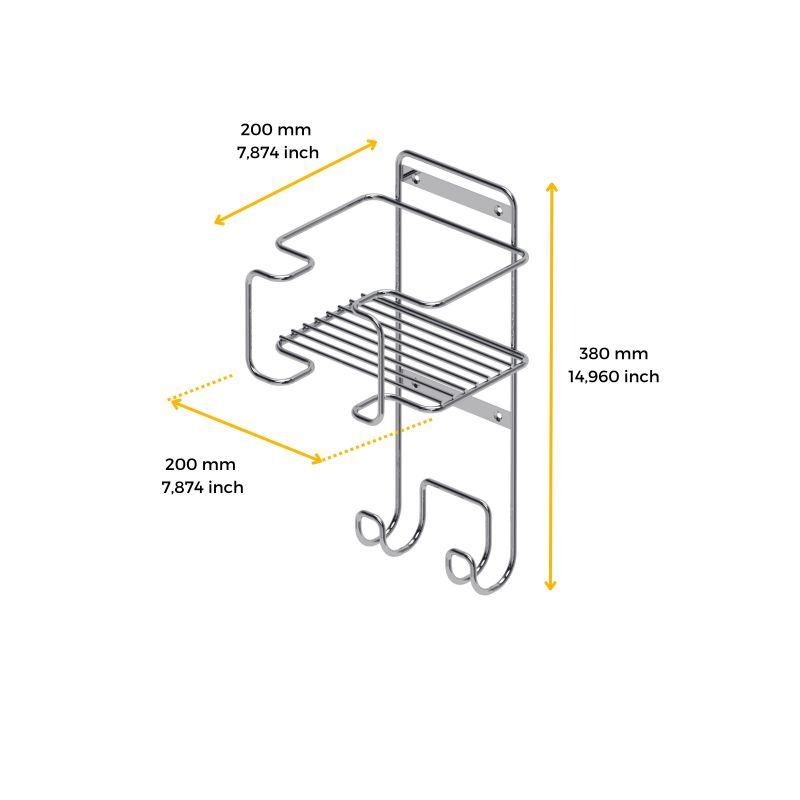 Porte-fer et planche à repasser, Chromé