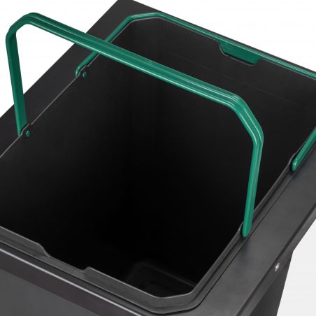 Recycle 35L poubelle de recyclage avec montage latéral, Gris anthracite Recycle 35L poubelle de recyclage avec montage latéral, Gris anthracite