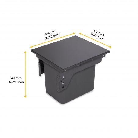 Recycle 35L poubelle de recyclage avec montage latéral, Gris anthracite Recycle 35L poubelle de recyclage avec montage latéral, Gris anthracite