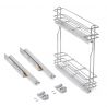 Porte-bouteilles latéral extractible SupraMax avec fermeture amortie pour caisson de 150 mm, Chromé Porte-bouteilles latéral extractible SupraMax avec fermeture amortie pour caisson de 150 mm, Chromé