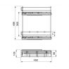 Porte-bouteilles latéral extractible SupraMax avec fermeture amortie pour caisson de 150 mm, Chromé Porte-bouteilles latéral extractible SupraMax avec fermeture amortie pour caisson de 150 mm, Chromé