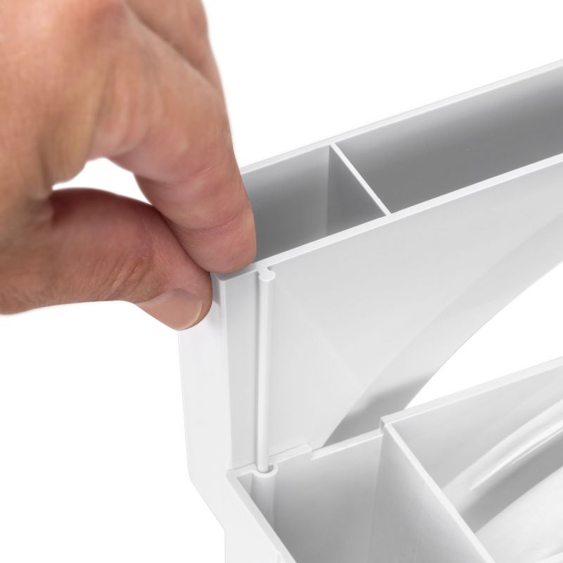 Porte-assiettes pour tiroir, capacité 13 assiettes, Blanc