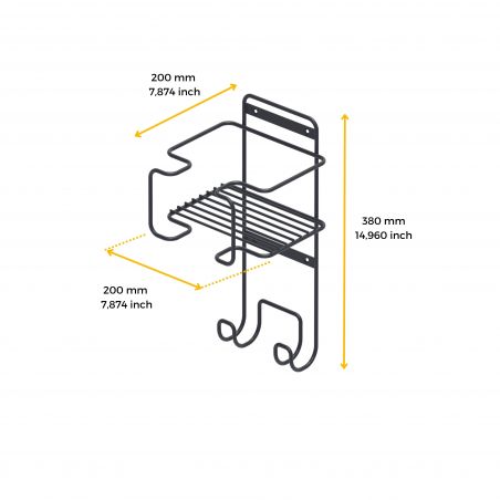 Porte-fer et planche à repasser, Gris anthracite Porte-fer et planche à repasser, Gris anthracite