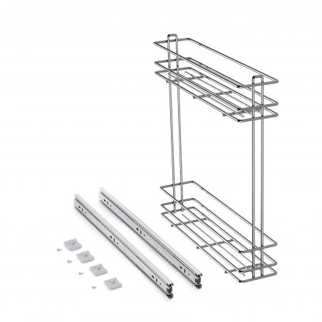 Porte-bouteilles extractible SupraMax pour caisson de 150, mm, Chromé Porte-bouteilles extractible SupraMax pour caisson de 150, mm, Chromé