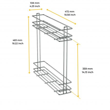 Porte-bouteilles extractible SupraMax pour caisson de 150, mm, Chromé Porte-bouteilles extractible SupraMax pour caisson de 150, mm, Chromé