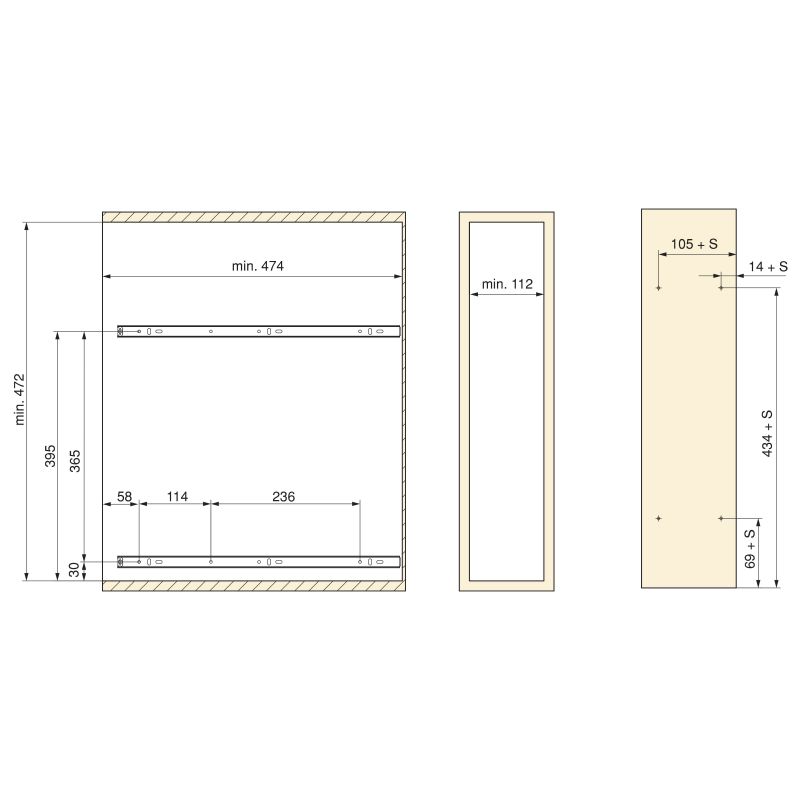 Porte-bouteilles extractible SupraMax pour caisson de 150, mm, Chromé