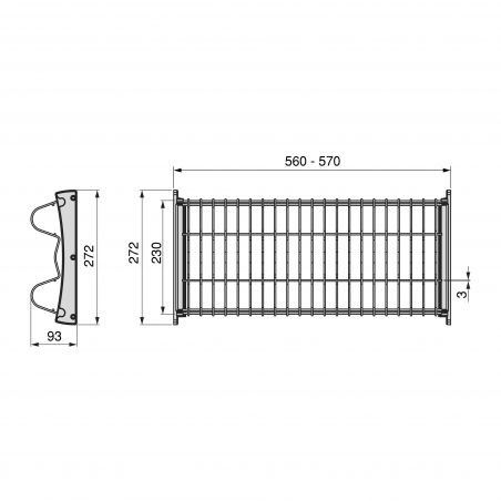 Égouttoir Suprastar pour caisson de 600 mm, Aluminium Égouttoir Suprastar pour caisson de 600 mm, Aluminium