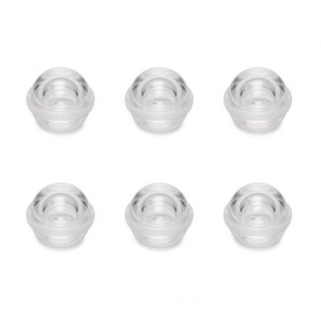 Lot de 6 butées de porte adhésives, fixation au sol, Transparent Lot de 6 butées de porte adhésives, fixation au sol, Transparent