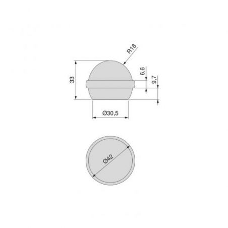 Lot de 6 butées de porte adhésives, fixation au sol, Transparent Lot de 6 butées de porte adhésives, fixation au sol, Transparent