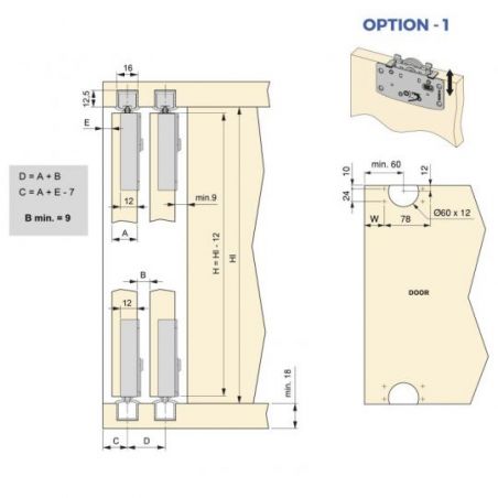 Kit de ferrures Flow2 pour placard 2 portes coulissantes avec rails encastrés 2,35m, panneaux non inclus, Noir Kit de ferrures Flow2 pour placard 2 portes coulissantes avec rails encastrés 2,35m, panneaux non inclus, Noir