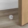 Lot de 6 butées de porte cylindriques adhésives, fixation au sol, Transparent Lot de 6 butées de porte cylindriques adhésives, fixation au sol, Transparent