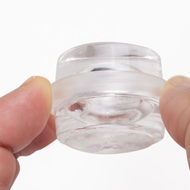 Lot de 6 butées de porte cylindriques adhésives, fixation au sol, Transparent