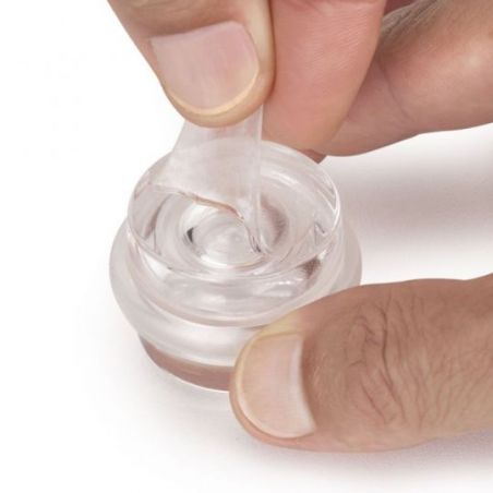 Lot de 6 butées de porte cylindriques adhésives, fixation au sol, Transparent Lot de 6 butées de porte cylindriques adhésives, fixation au sol, Transparent