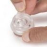 Lot de 6 butées de porte cylindriques adhésives, fixation au sol, Transparent Lot de 6 butées de porte cylindriques adhésives, fixation au sol, Transparent