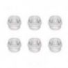 Lot de 6 butées de porte cylindriques adhésives, fixation au sol, Transparent Lot de 6 butées de porte cylindriques adhésives, fixation au sol, Transparent