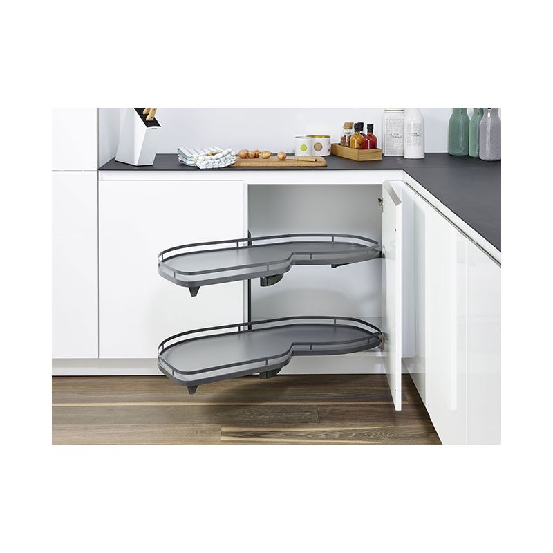 Ferrure Lemans II Arena Style Anthracite Sens Droit avec amortisseur pour porte de 600 mm