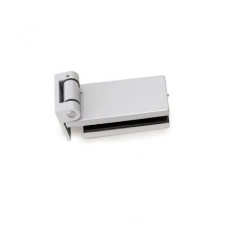 Charnière 40 mm pour porte en verre avec garniture, pour porte de 8-12mm, Anodisé mat Charnière 40 mm pour porte en verre avec garniture, pour porte de 8-12mm, Anodisé mat