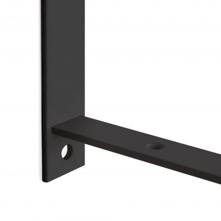 Jeu de 2 supports Shelf pour étagères en bois, forme triangulaire, Noir Jeu de 2 supports Shelf pour étagères en bois, forme triangulaire, Noir