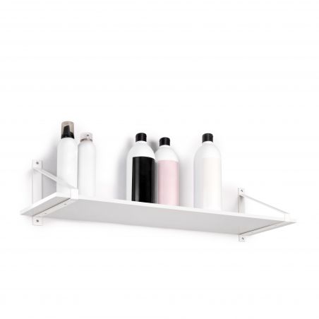 Jeu de 2 supports Shelf pour étagères en bois, forme triangulaire, Blanc Jeu de 2 supports Shelf pour étagères en bois, forme triangulaire, Blanc