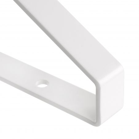 Jeu de 2 supports Shelf pour étagères en bois, forme triangulaire, Blanc Jeu de 2 supports Shelf pour étagères en bois, forme triangulaire, Blanc