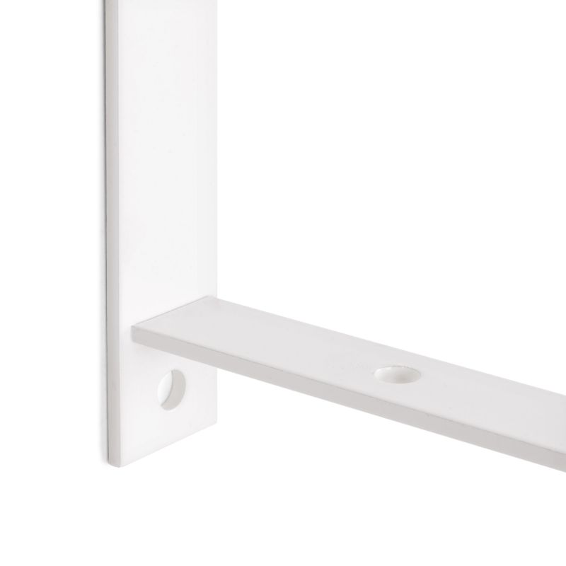 Jeu de 2 supports Shelf pour étagères en bois, forme triangulaire, Blanc