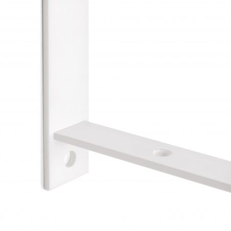 Jeu de 2 supports Shelf pour étagères en bois, forme triangulaire, Blanc Jeu de 2 supports Shelf pour étagères en bois, forme triangulaire, Blanc