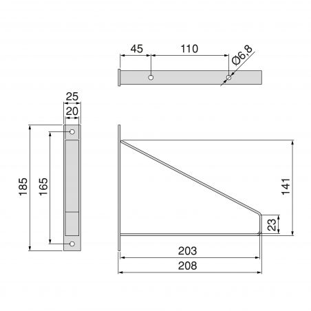 Jeu de 2 supports Shelf pour étagères en bois, forme triangulaire, Blanc Jeu de 2 supports Shelf pour étagères en bois, forme triangulaire, Blanc