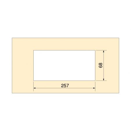 Passe-câbles de table Quadrum rectangulaire, 269x80mm, à encastrer, Blanc Passe-câbles de table Quadrum rectangulaire, 269x80mm, à encastrer, Blanc