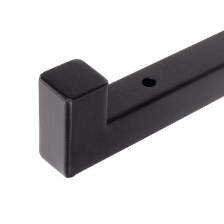 Jeu de 2 supports Shelf pour étagères en bois, droit avec tube carré, Noir Jeu de 2 supports Shelf pour étagères en bois, droit avec tube carré, Noir