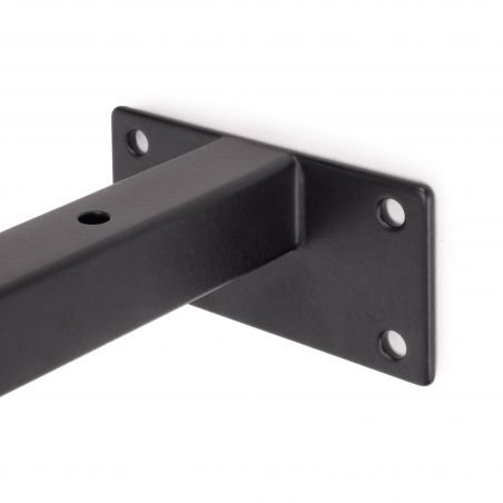 Jeu de 2 supports Shelf pour étagères en bois, droit avec tube carré, Noir Jeu de 2 supports Shelf pour étagères en bois, droit avec tube carré, Noir