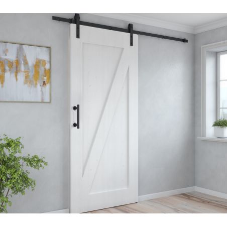 Poignée Pasadena pour porte coulissante en bois, Longueur 240 mm, Tige 180 mm, Noir Poignée Pasadena pour porte coulissante en bois, Longueur 240 mm, Tige 180 mm, Noir