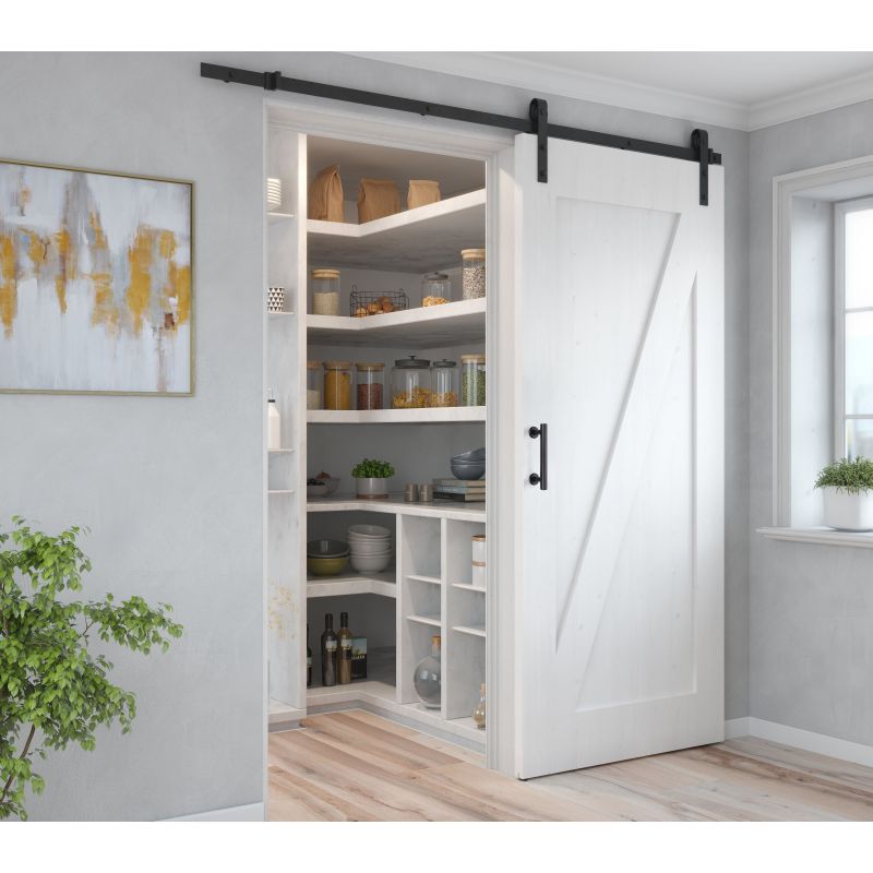 Poignée Pasadena pour porte coulissante en bois, Longueur 240 mm, Tige 180 mm, Noir