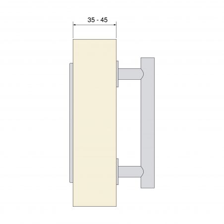 Poignée Pasadena pour porte coulissante en bois, Longueur 240 mm, Tige 180 mm, Noir Poignée Pasadena pour porte coulissante en bois, Longueur 240 mm, Tige 180 mm, Noir