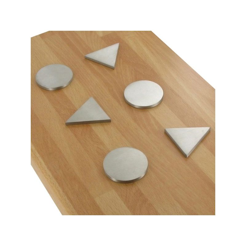 Repose plat en Inox triangles et ronds