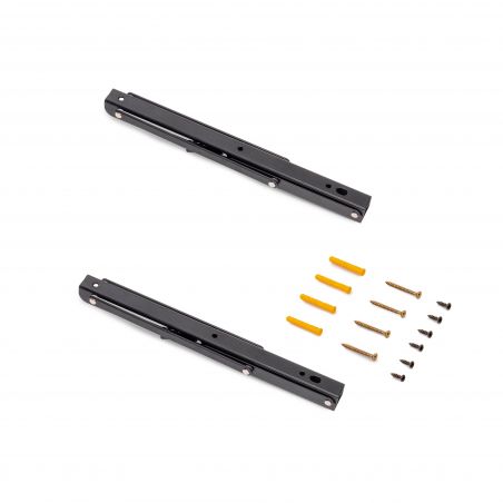 Jeu de 2 supports relevables, longueur 303mm, Noir Jeu de 2 supports relevables, longueur 303mm, Noir