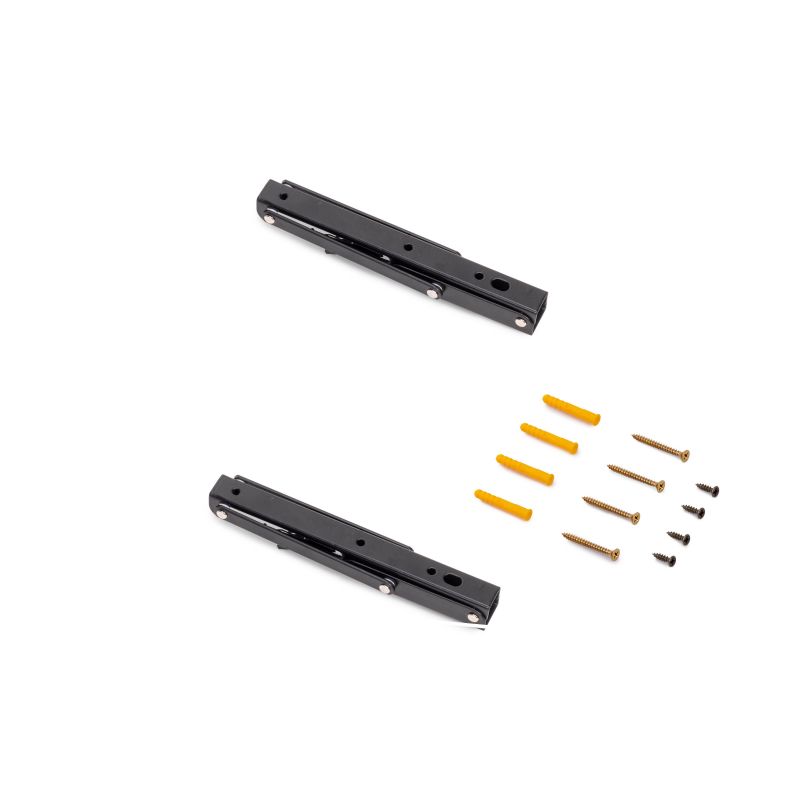 Jeu de 2 supports relevables , longueur 203mm, Noir