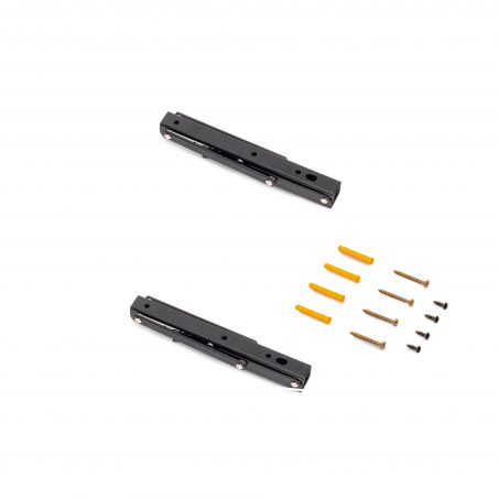 Jeu de 2 supports relevables , longueur 203mm, Noir Jeu de 2 supports relevables , longueur 203mm, Noir