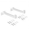 Jeu de 2 supports Shelf pour étagères en bois, droit avec tube carré, Blanc Jeu de 2 supports Shelf pour étagères en bois, droit avec tube carré, Blanc