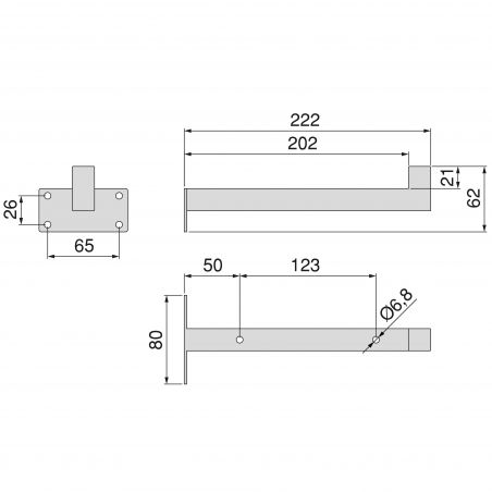 Jeu de 2 supports Shelf pour étagères en bois, droit avec tube carré, Blanc Jeu de 2 supports Shelf pour étagères en bois, droit avec tube carré, Blanc