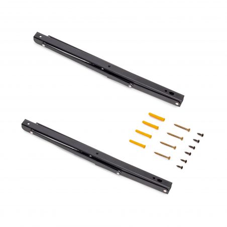 Jeu de 2 supports relevables , longueur 403mm, Noir Jeu de 2 supports relevables , longueur 403mm, Noir