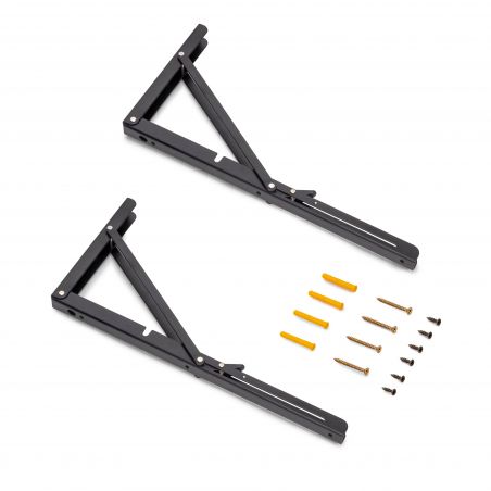 Jeu de 2 supports relevables , longueur 403mm, Noir Jeu de 2 supports relevables , longueur 403mm, Noir