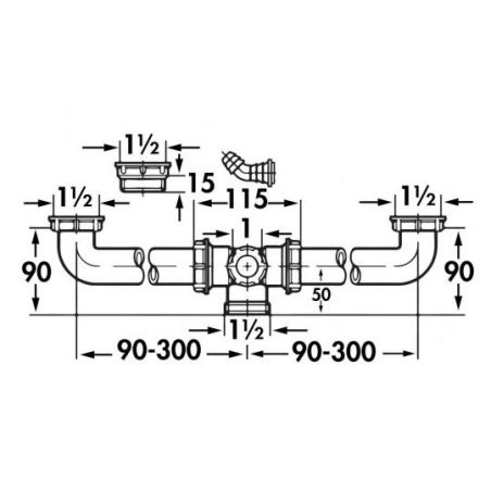 Connecteur pour bacs Corno, blanc Connecteur pour bacs Corno, blanc