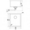 Corno Piu PFU2, Evier encastrable, acier inox Corno Piu PFU2, Evier encastrable, acier inox