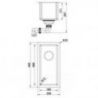 Corno Piu PFU1, Evier encastrable, acier inox Corno Piu PFU1, Evier encastrable, acier inox