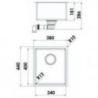 Corno Basso 2, Evier encastrable, acier inox Corno Basso 2, Evier encastrable, acier inox