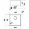 Corno Basso 3, Evier encastrable, acier inox Corno Basso 3, Evier encastrable, acier inox