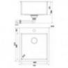 Corno Basso PR3, Evier encastrable, acier inox Corno Basso PR3, Evier encastrable, acier inox